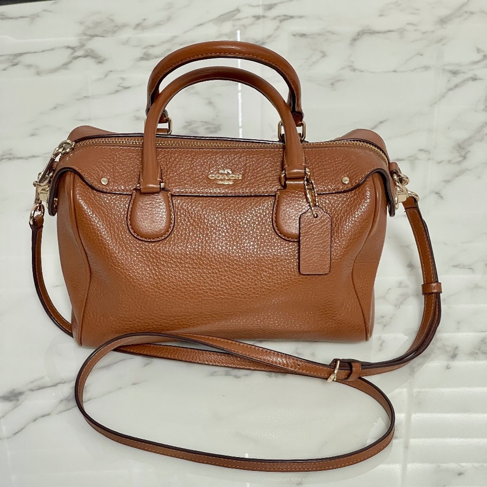 Coach Mini Bennett crossbody bag in soft tan leather (doctor or Boston style)